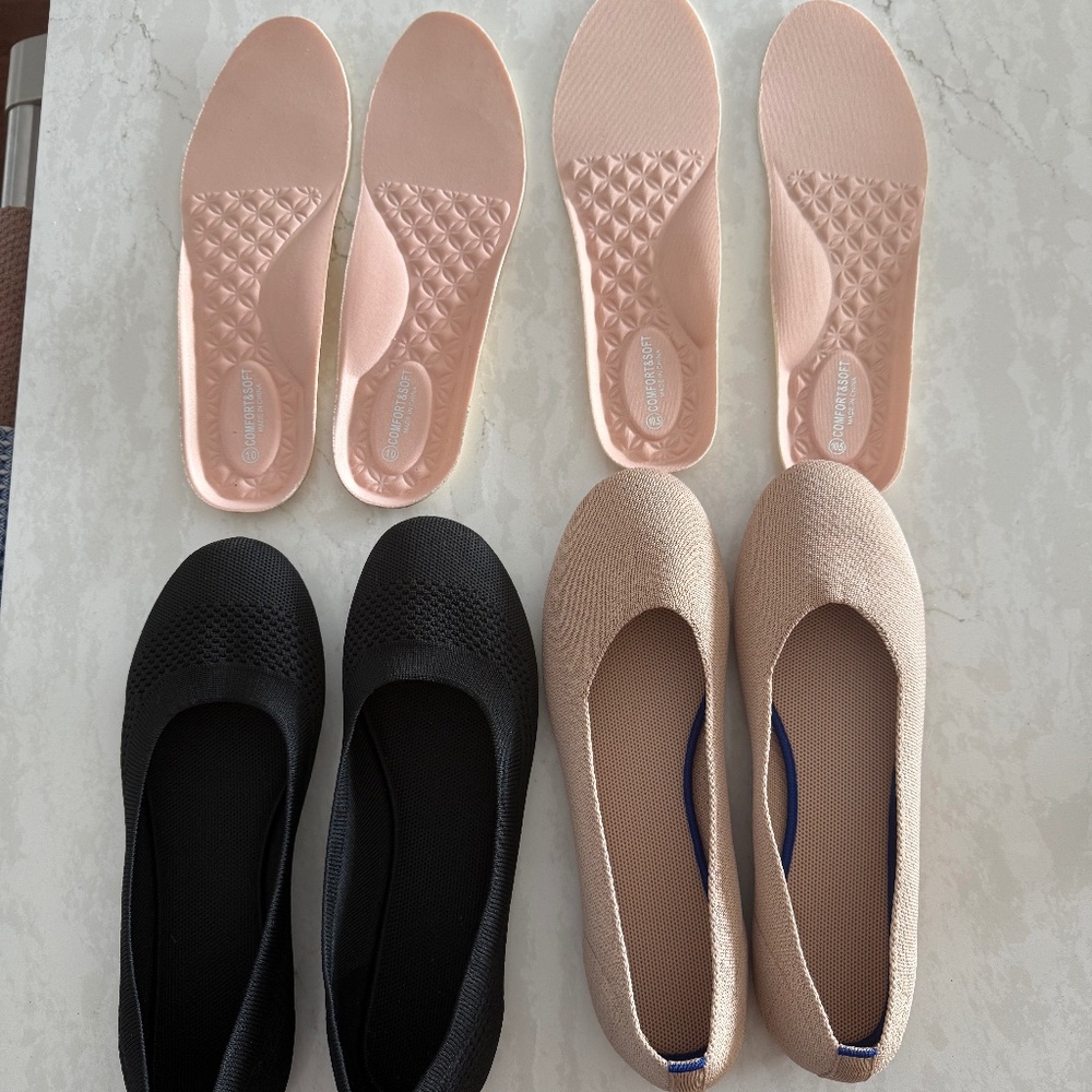 2 pairs Frank Mully ballet flats